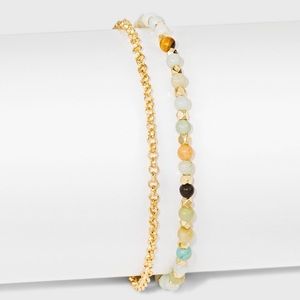 Nwt double bracelet —Amazonite